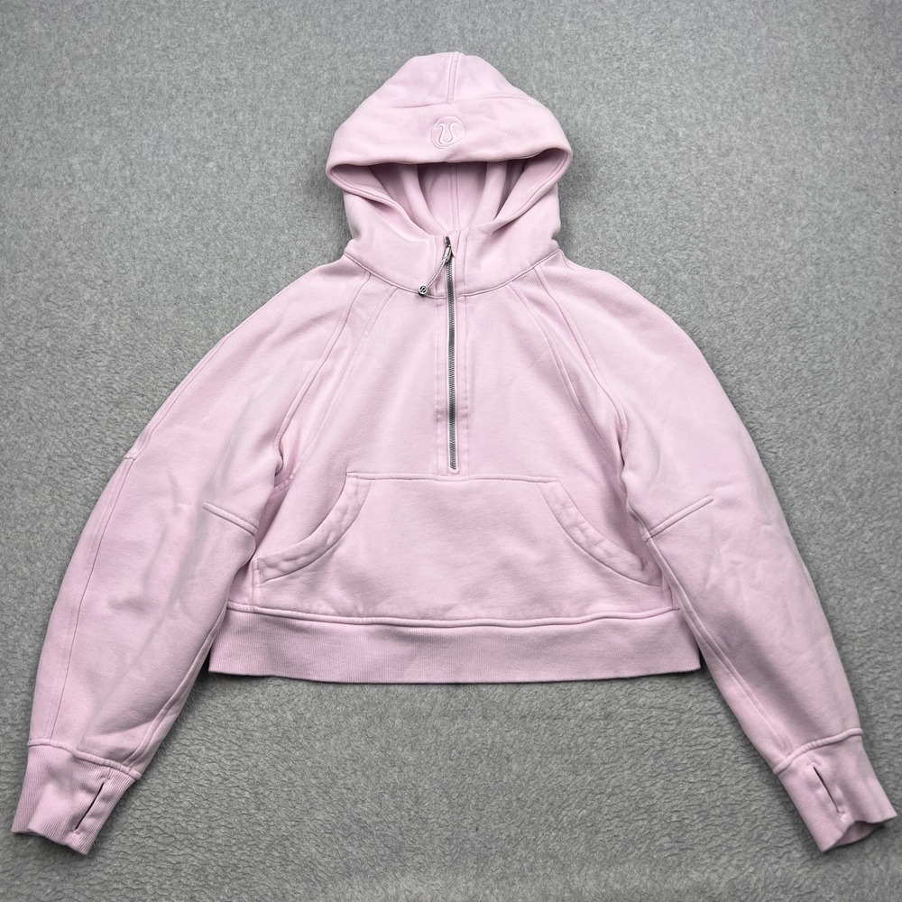 Lululemon Scuba Oversized Half-Zip Hoodie Womens XS/S Pink Terry Pullover W3DM4S